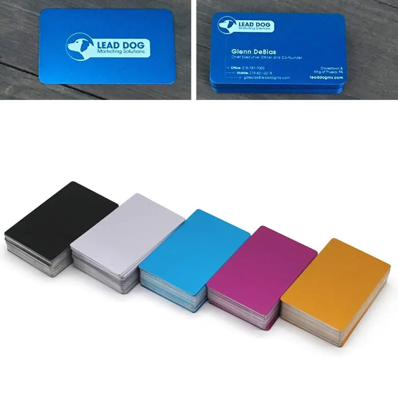 1000pcs Blank Sublimation Metal Name Card Thick Laser- Engraved Smooth DIY Custom Metal Blank Printing Business Cards Kit