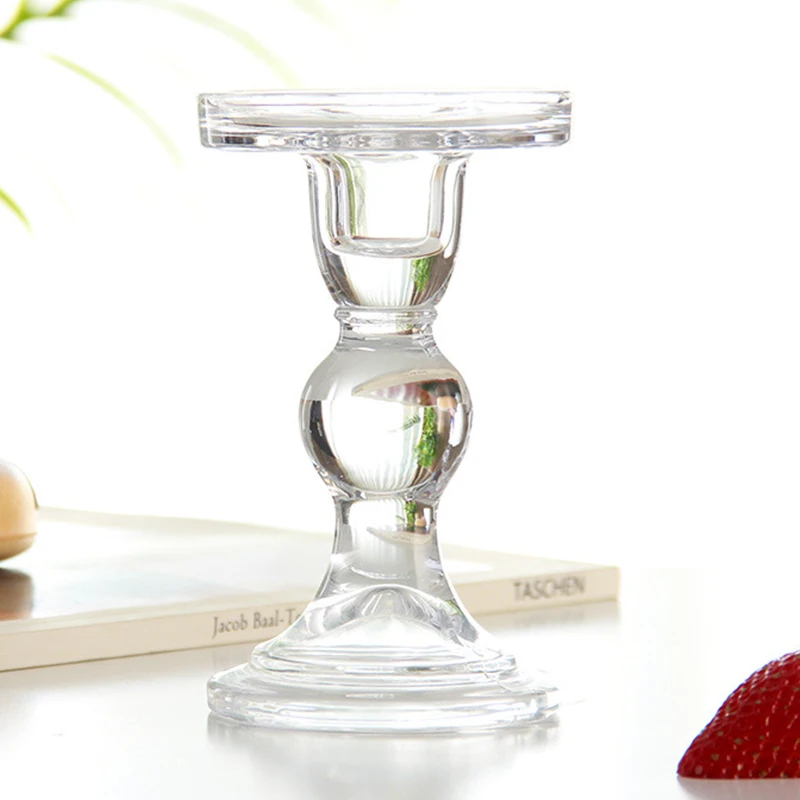 Высокий Подсвечник прозрачные стеклянные подсвечники идеальные декоративные