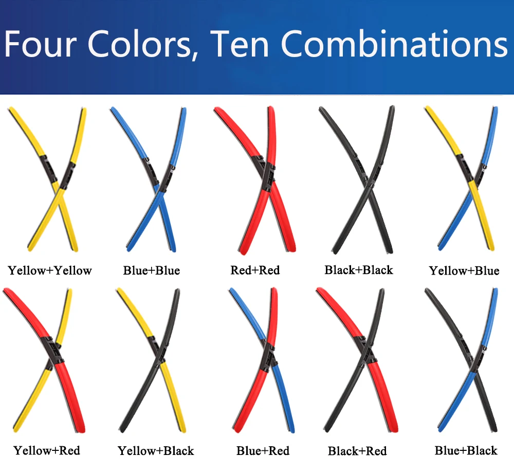 HESITE Colored Hybrid Wiper Blades For Suzuki Alto Baleno Carry Celerio Ignis Swift Vitara Wagon APV Ciaz Ertiga S Cross Kizashi |