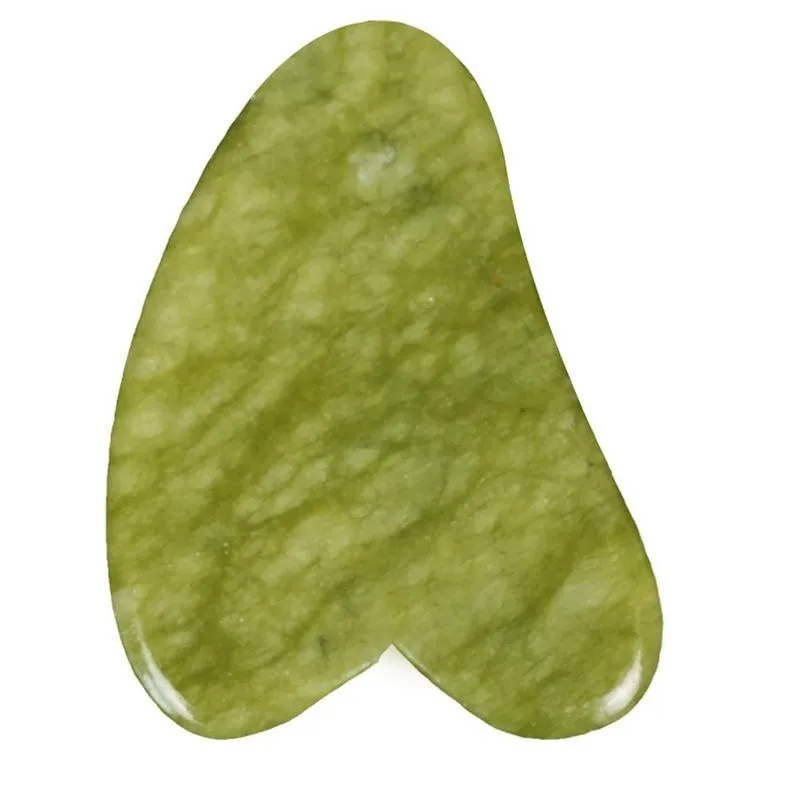 

Natural Green Jade Stone Gua sha Massage Tool for face SPA Therapy Massager gouache Stone Antistress Body Scraping Board
