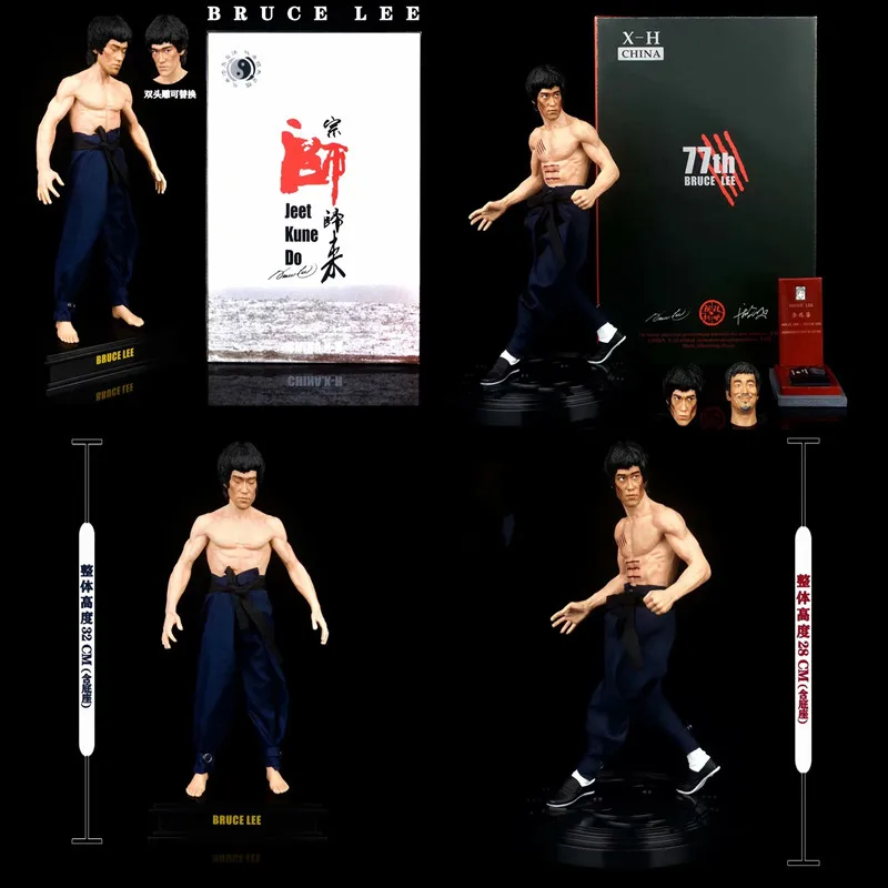 

1/6 Real Clothes Figure Bruce Lee Enter The Dragon Three-headed Action Figure Bruee Jeet Kune Do Collect People's Ornaments