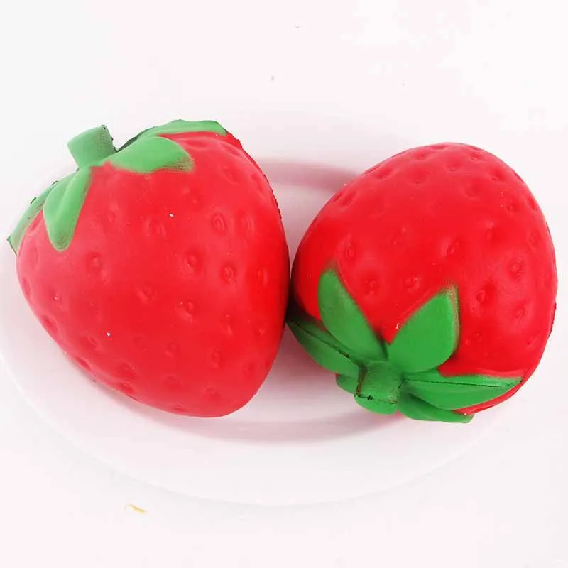 red strawberry Мягкие медленно растущие мягкие игрушки милые Kawaii Jumbo большой розовый единорог мультфильм животных мягкие игрушки Jumbo - Цвет: red strawberry