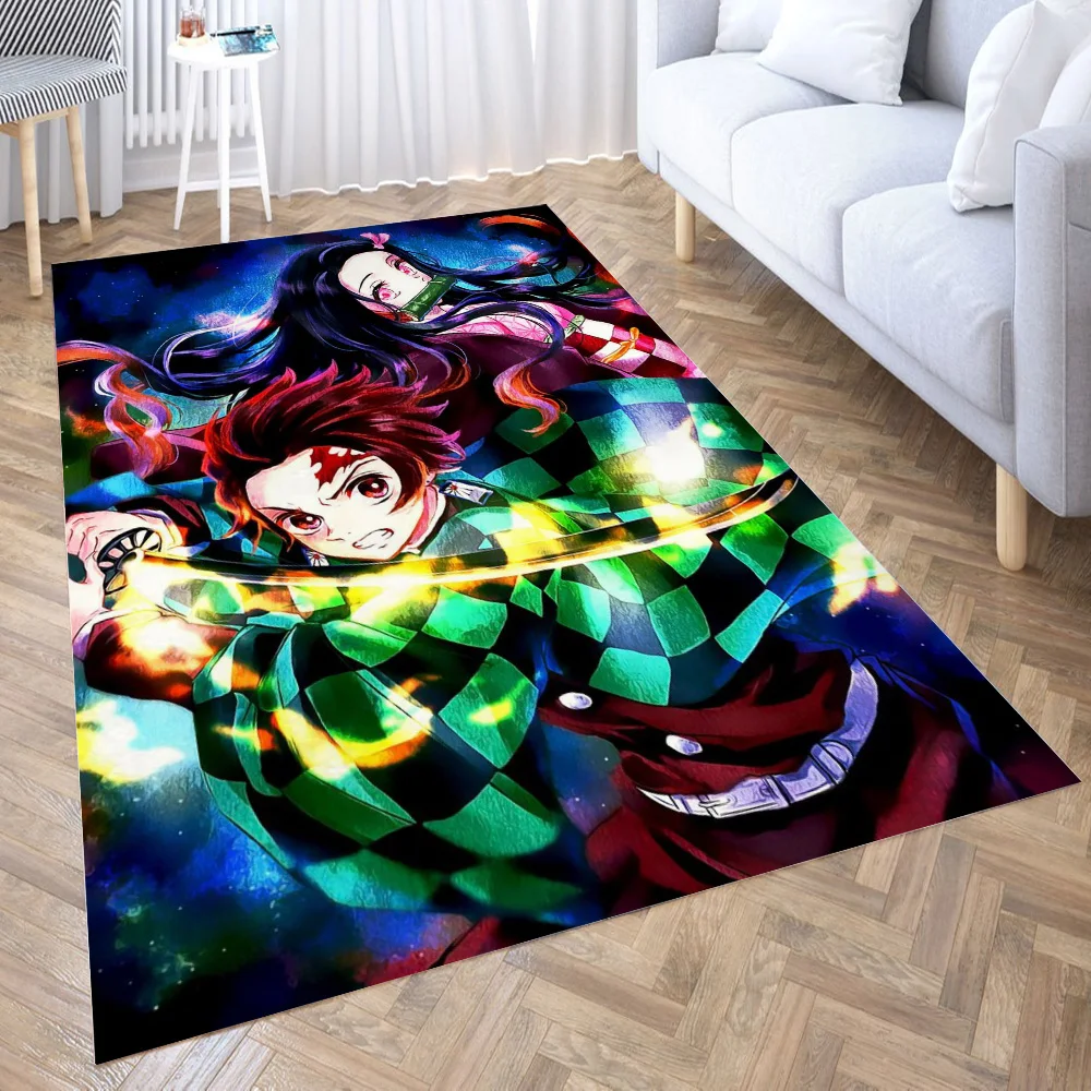 

Demon Slayer Carpet Decora Home Bedroom Kitchen Anti-slip Mat Rug Doormat Aisle Floor Mat Bath Mats Doormat