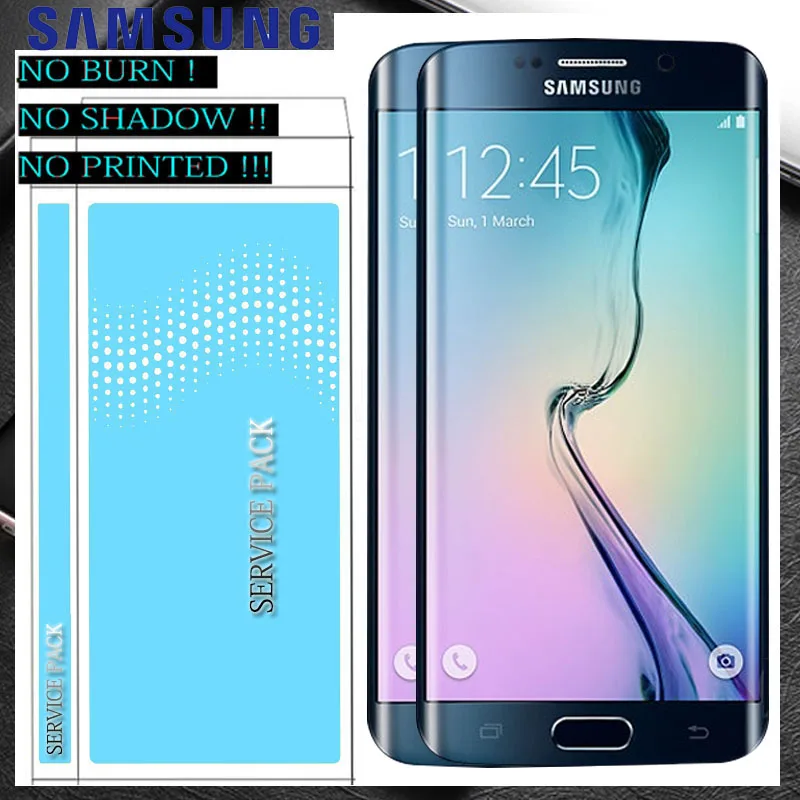ORIGINAL SUPER AMOLED 5.1'' LCD with Frame for SAMSUNG Galaxy s6 edge Display G925 G925I G925F Touch Screen Digitizer