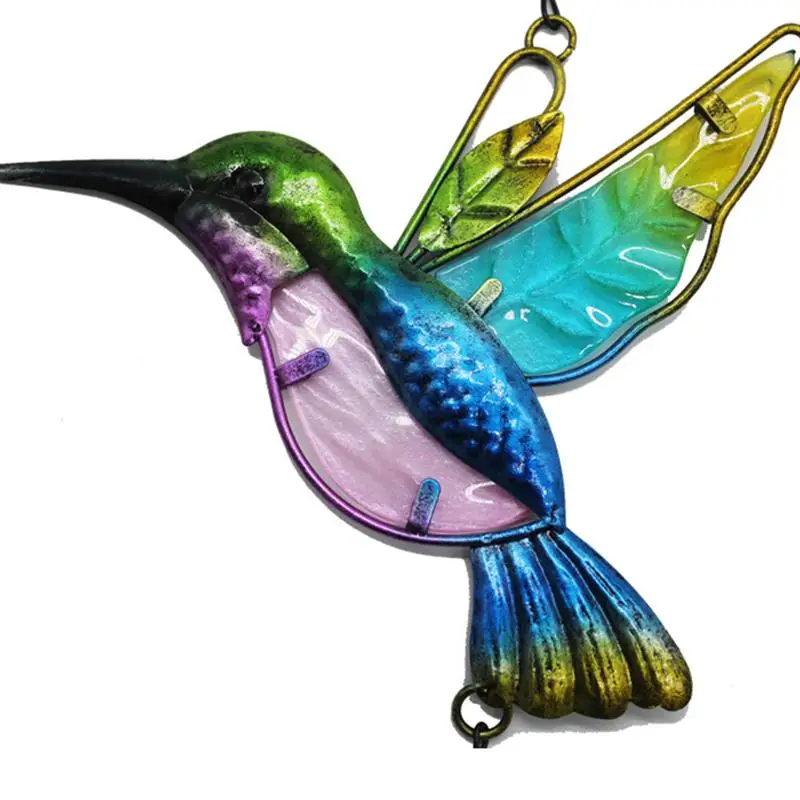 Колибри колокольчик цветной рисунок металлические колокольчики декоративные