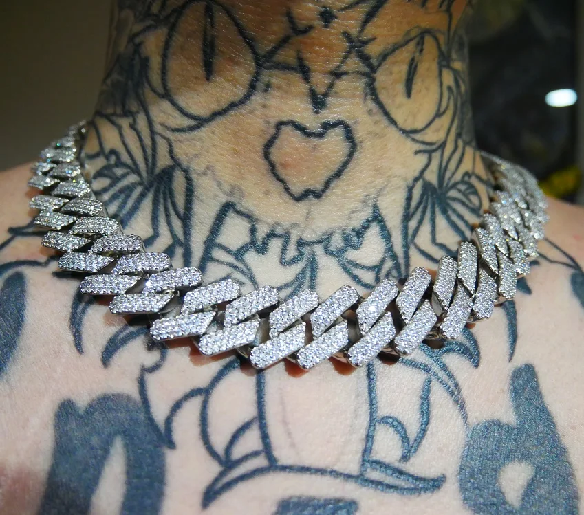 Ожерелье в стиле хип-хоп для мужчин и женщин цепь из кубинской глины Майами