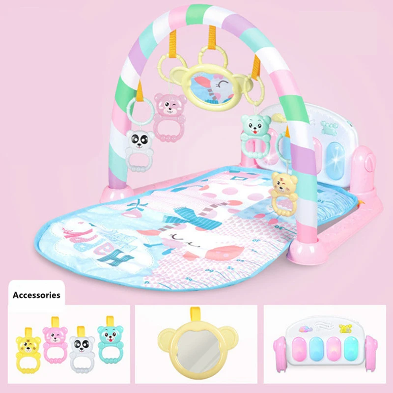 

Early Education Series Baby Play Mat Lay&Play 3 in1 Fitness + Music+Lights Infant Harps toys Frame Pedal Fun Piano Boy Girl ZLL