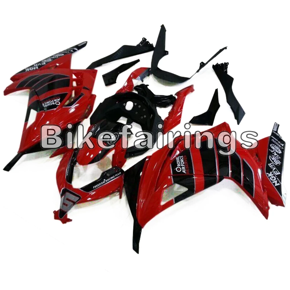 Красный черный пластиковый комплект кузова подходит для EX300R / Ninja 300 2013 2014 2015 2016 2017