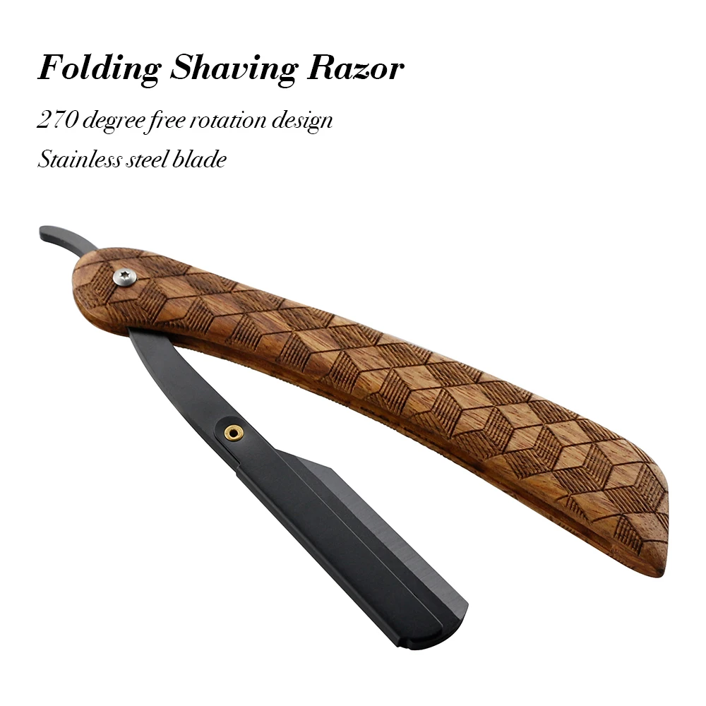 

Men Straight Razor Barber Tools Folding Shaving Knife Professional Hair Removal Tools Shaving Razor Salon Barber Razor Holder