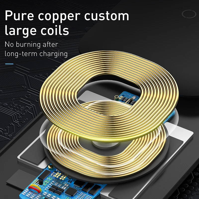 

Baseus 15W Fast Qi Wireless Charger Desktop Holder Wireless Charger Pad For iPhone11XS X Max For SamsungS10 S9 Stand Charger