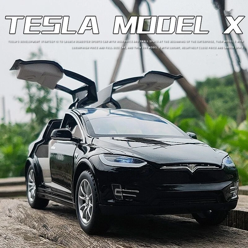 Модель автомобиля Tesla Model X из сплава Металлическая Имитация игрушечного модель