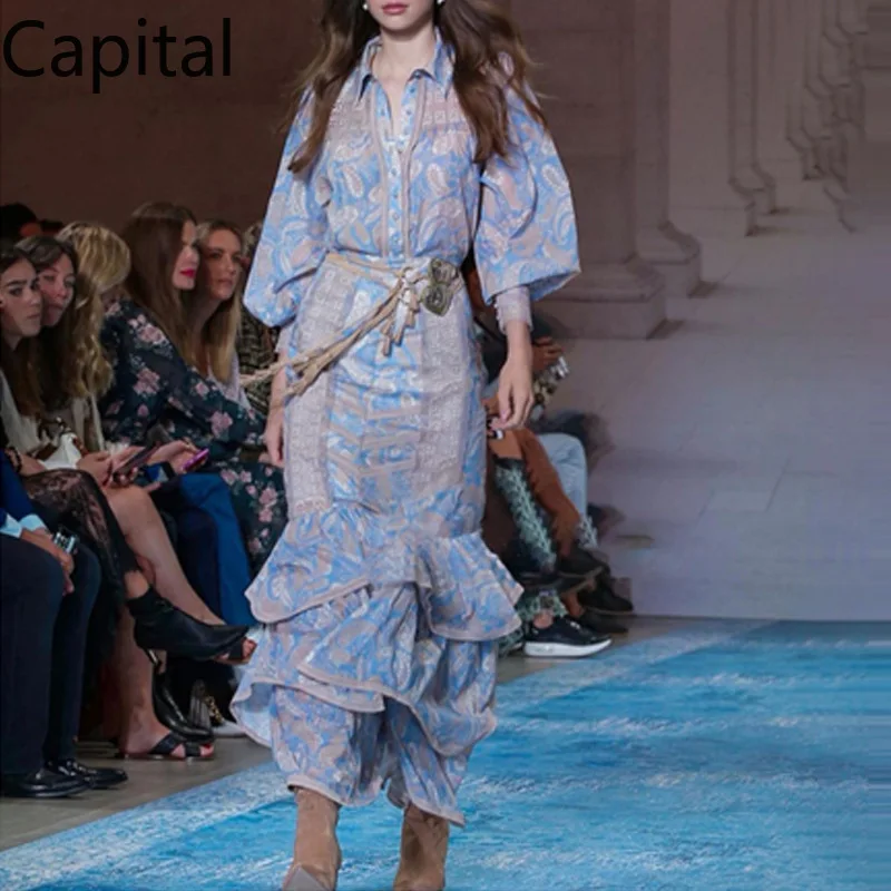 Набор из двух предметов для женщин рубашки с длинным рукавом и фонариком юбки