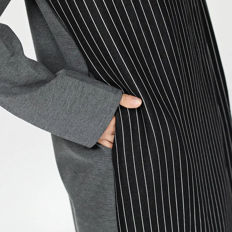 Женское платье с длинным рукавом XITAO осеннее до середины икры на кнопках отложным