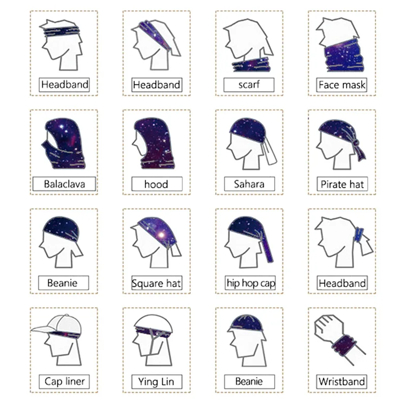 Уличный велосипедный шарф маска повязка на голову велосипедная для лица защита