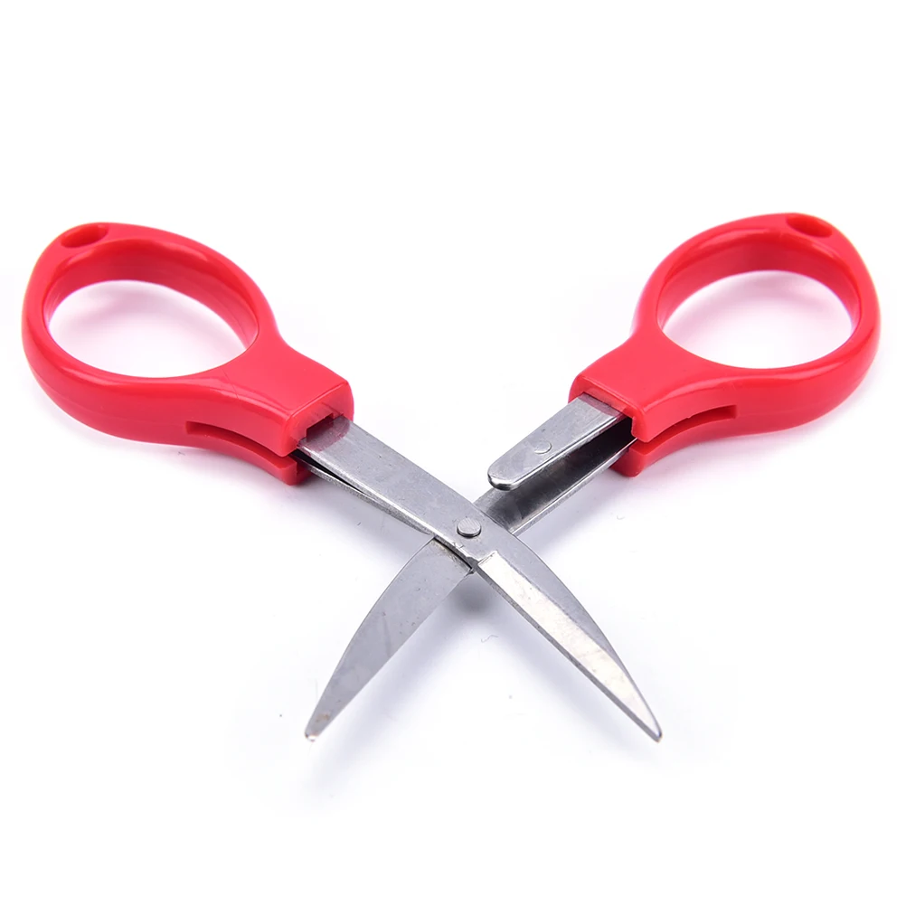 

Top Quality 1PCS Folding Stainless Steel Scissors Fishing Scissor Keychain Camping Mini Cutter