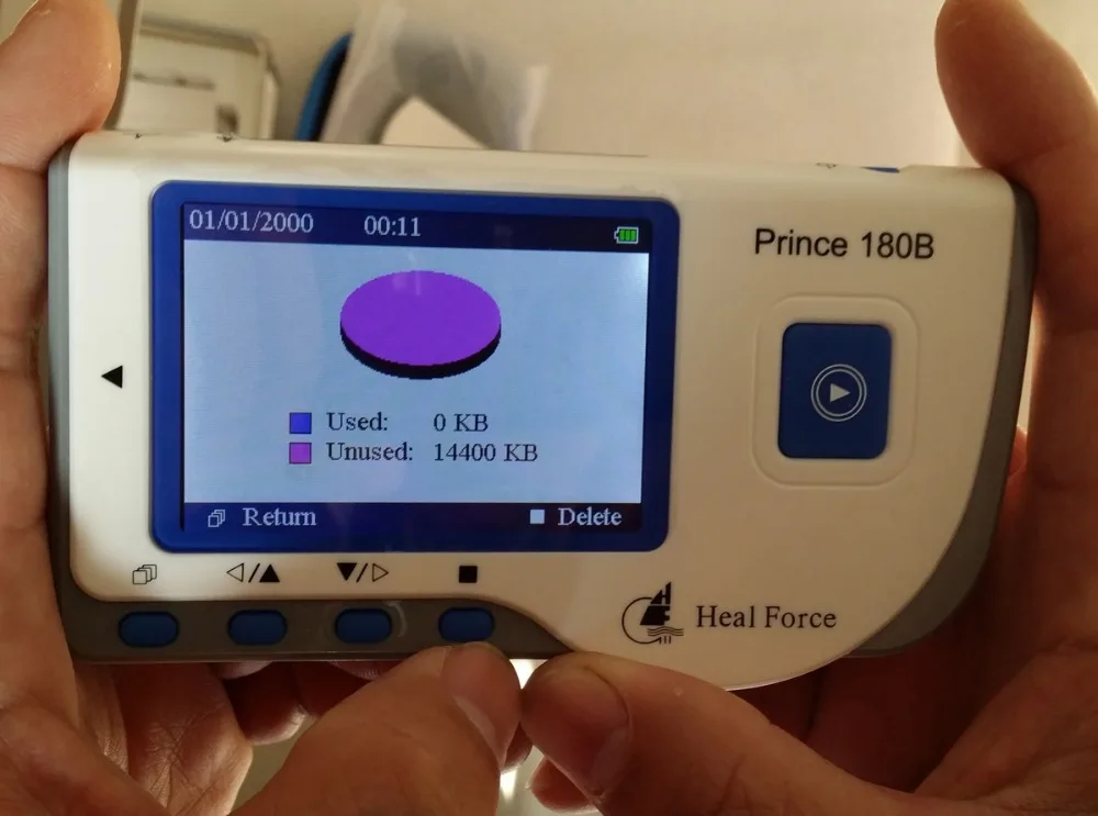 Портативный бытовой сердечный ЭКГ EKG Heal Force Prince 180B программное обеспечение USB ручной монитор сердца непрерывное измерение цветной экран