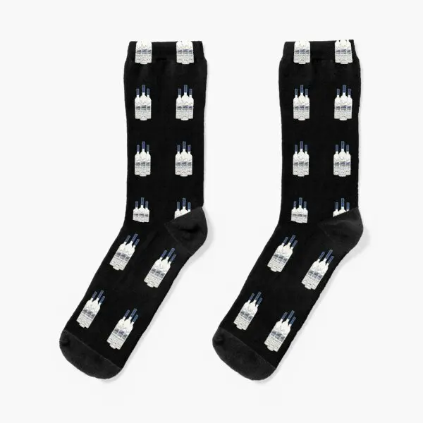

Grey Goose Bottles Funny Print Crew Socks Mens Women Cotton Cartoon Winter Breathable Pattern Girls Black Comfortable Cute