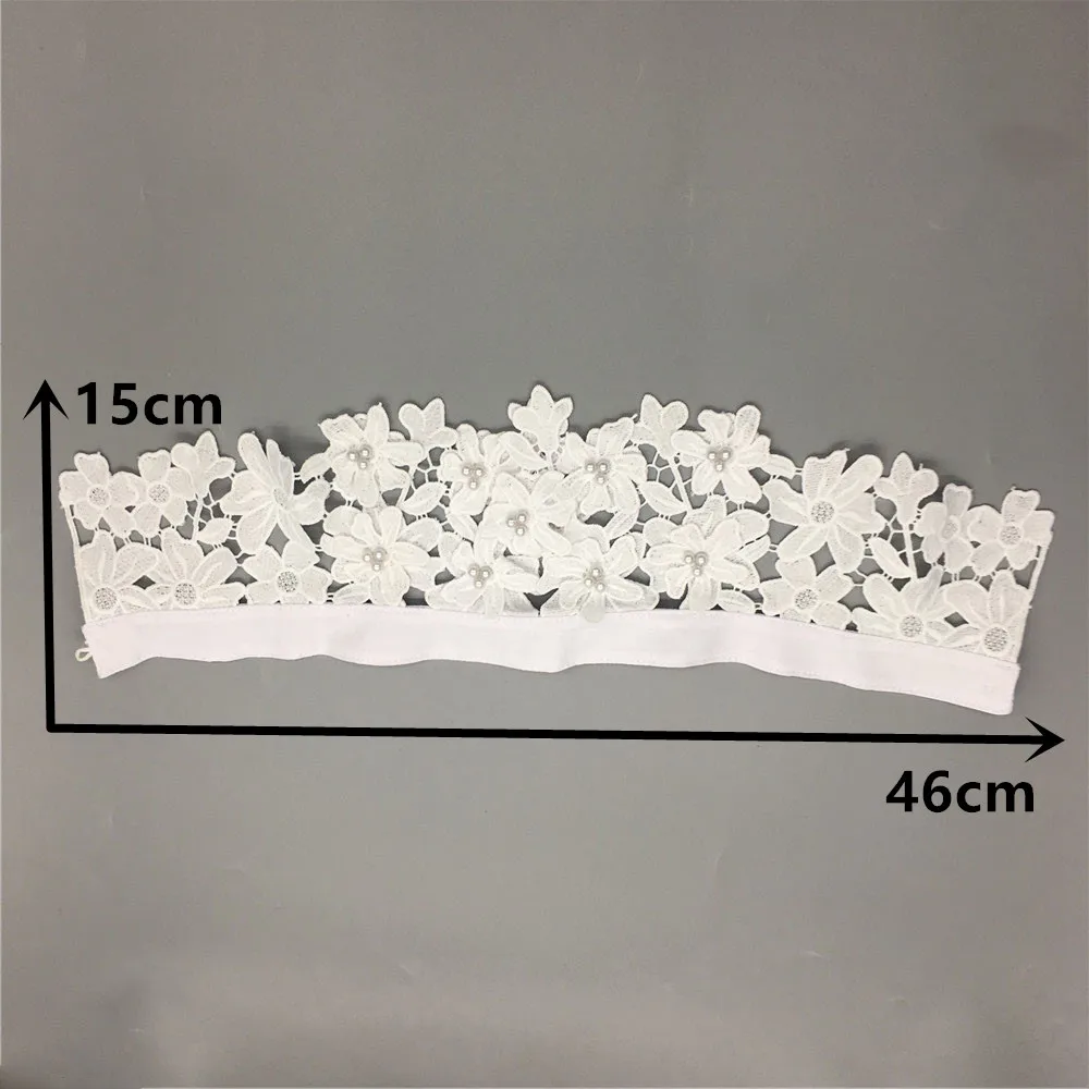 Высококачественный вышитый кружевной воротник Жемчужный Цветок из АБС-пластика