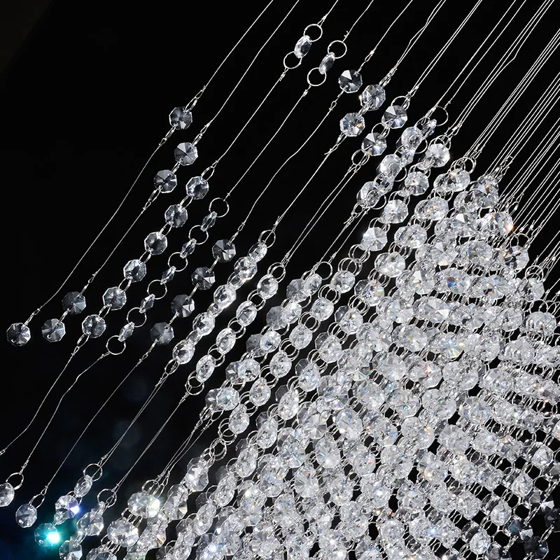

Luxury Villa lighting Crystal LED pendant lights Living Room suspension luminaire Staircase Hotel Lobby Decoration hanging lamp
