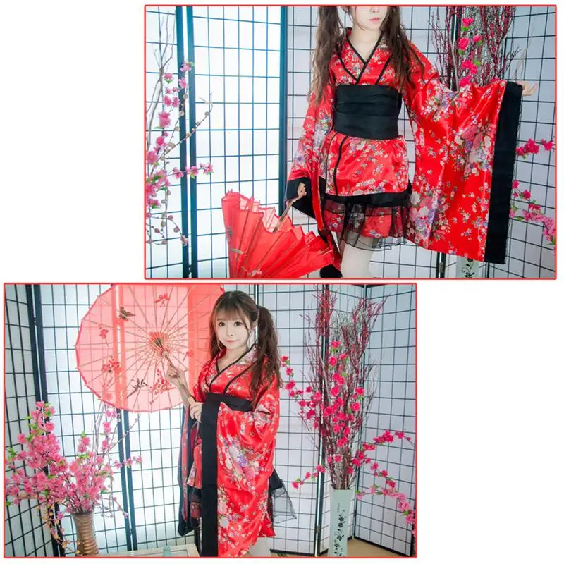 

Japanese Traditional Maid Dress Kimono Cosplay Outfit Maid Costume Dress Kimono Women Japanese Yukata