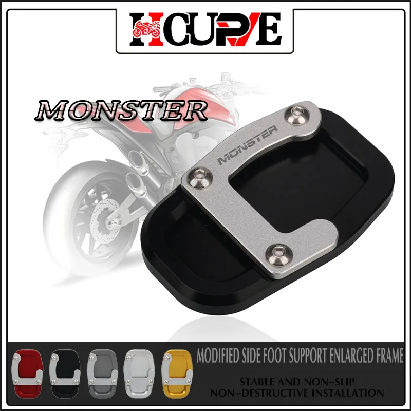 

For Ducati Monster 950 937 2021 Monster 696 795 796 797 821 Motorcycle Kickstand Foot Side Stand Extension Pad Support Plate