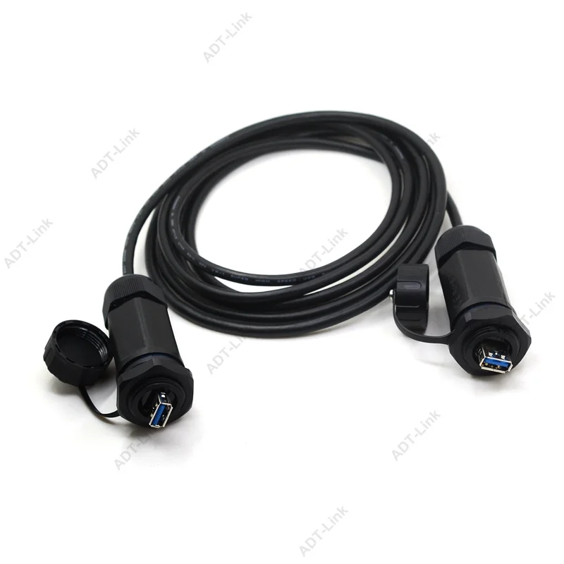 USB 3.0 Waterproof Connector Cable IP68 M25 socket & plug Male Female Adapter both ends Cables 0.5m /1m /3m | Электроника