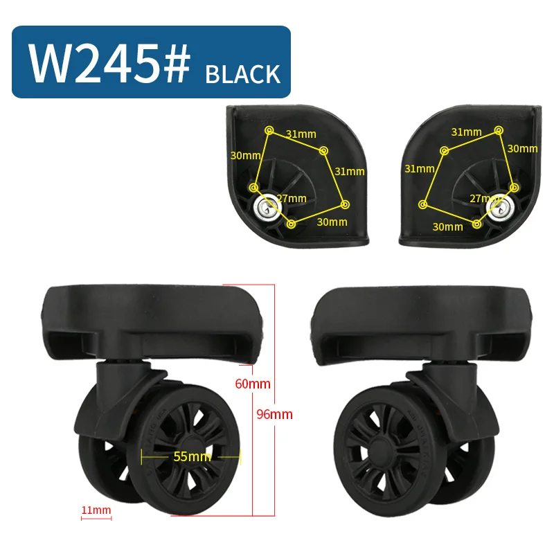 GZSZZ W245 Trolley Luggage Makeup Travel Case General Maintenance Universal Wheel Luggage Accessories Wheel Replacement Casters