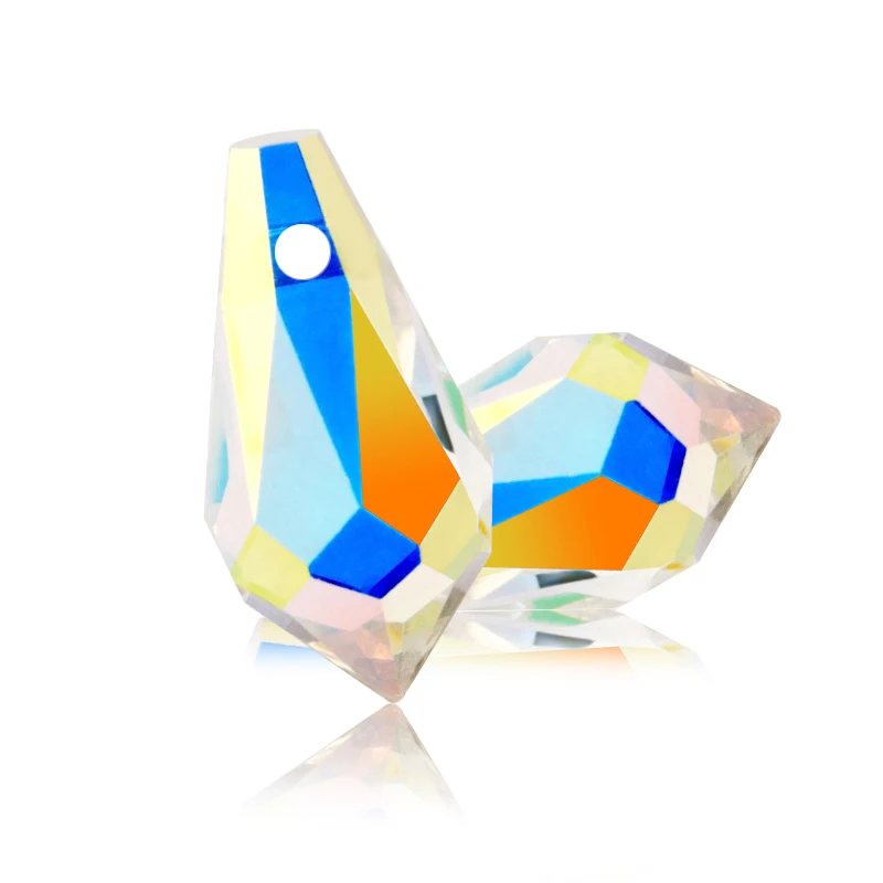 Красивые цветные каплевидные аксессуары для вмятин стеклянная одежда со