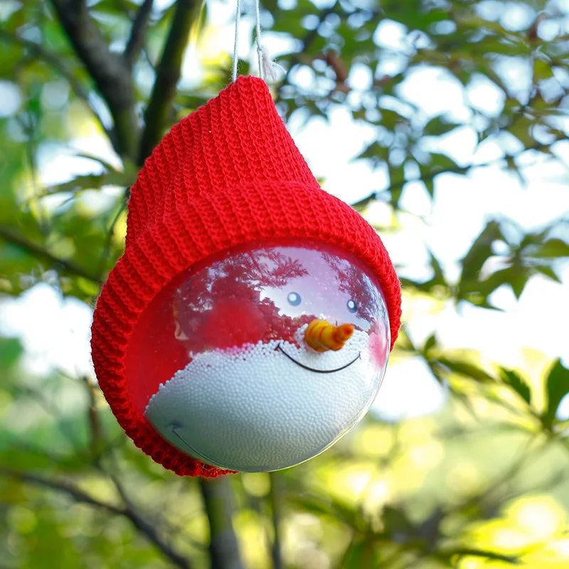 snowman ball red Новогодняя натальная Пена шары Noel Снеговик шар-безделушка подвесная Елочная игрушка украшения для дома украшения праздничные принадлежности - Цвет: snowman ball red