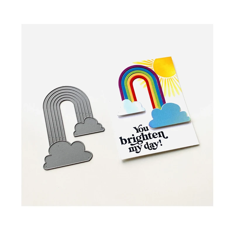 

Rainbow Metal Cutting Die Cutting Die Scrapbook Paper Crafts Handmade Card