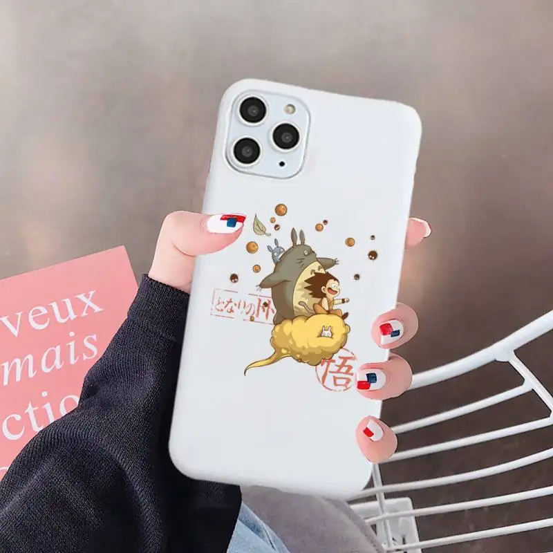 

Spirited Away Anime lovely Phone Case Candy Color for iPhone 6 7 8 11 12 s mini pro X XS XR MAX Plus
