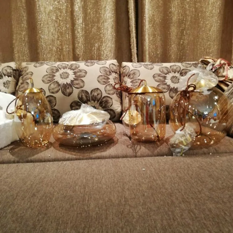 Скандинавский подвесной светильник в стиле пост-модерн стеклянная лампа с узлом