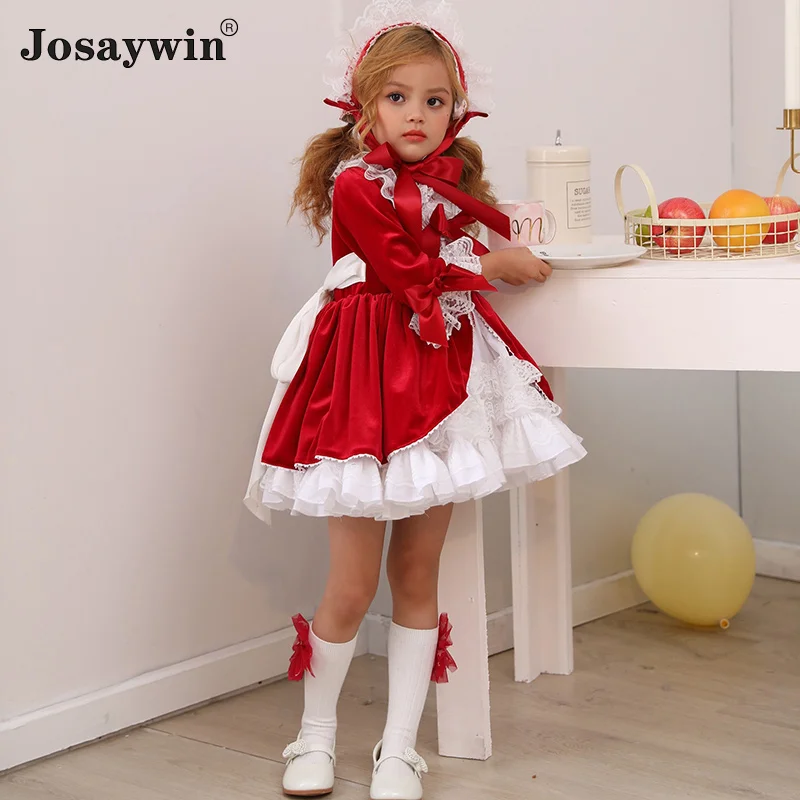 

Kids Dress for Girls Baby Party Lolita Dress for Girls Lace Kids Birthday Dresses Wedding Dress Spanish Court Princess Vestidos