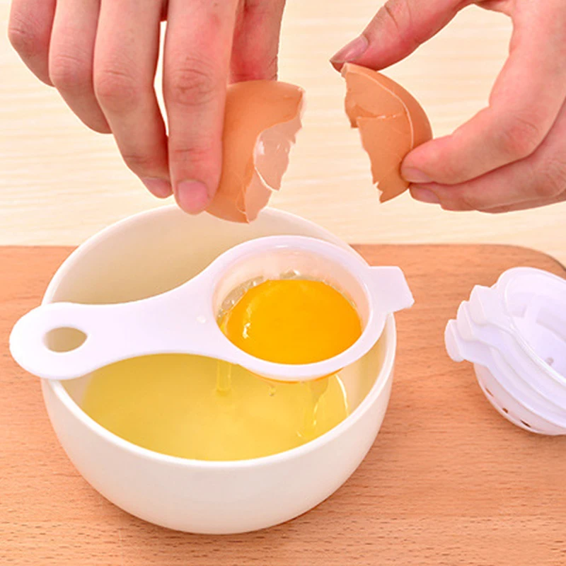 

1Pcs Yolk Egg Separator Divider Kitchen Accessories Sifting Gadget Plastic Multifunction Baking Tool Cooking Supplies 4 Colors