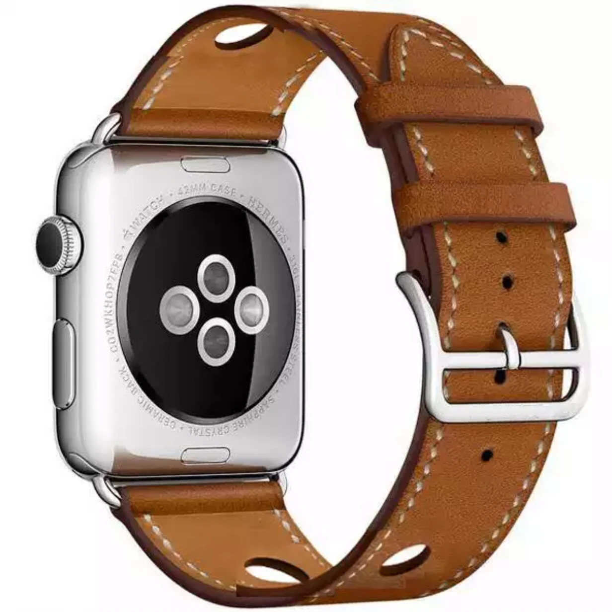 hole-brown Высококачественный кожаный ремешок для Apple Watch 42 мм спортивный ремешок для IWatch 42 мм 38 мм Серия 1 и 2 и 3 ремешок для часов - Цвет ремешка: hole-brown