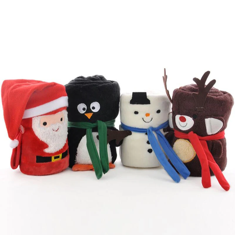 Рождественское покрывало подушка в форме Санта Клауса Коралловое мягкое