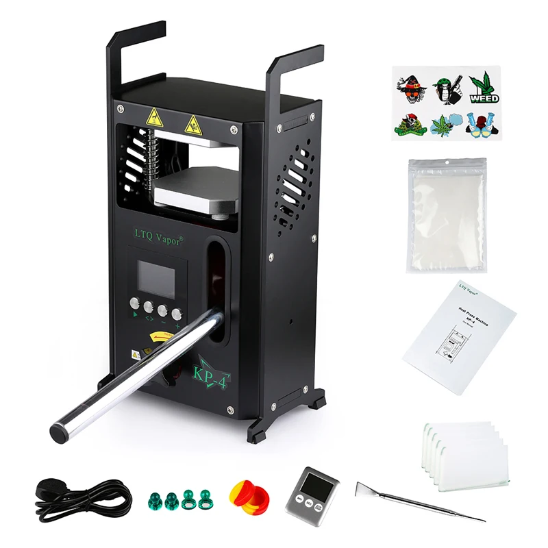 

4ton Hydraulic Rosin Press Machine KP 4 Heat Press 4 x 4inch dual heated plates Portable Oil Wax Extracting Tool 5 color 800W