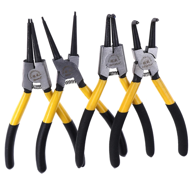 

1m/7" Snap Ring Pliers Set Curved Straight Tip Circlip DIY Snap Ring Combination Retaining Clip Mechanical Tools Jewelry Pliers