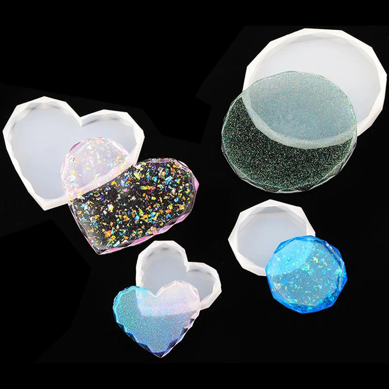

New Round Tray Resin Mold Wax Molds UV Epoxy Crystal Coaster Soap Silicone Mould DIY Craft Jewelry Making Tools Home Decoration