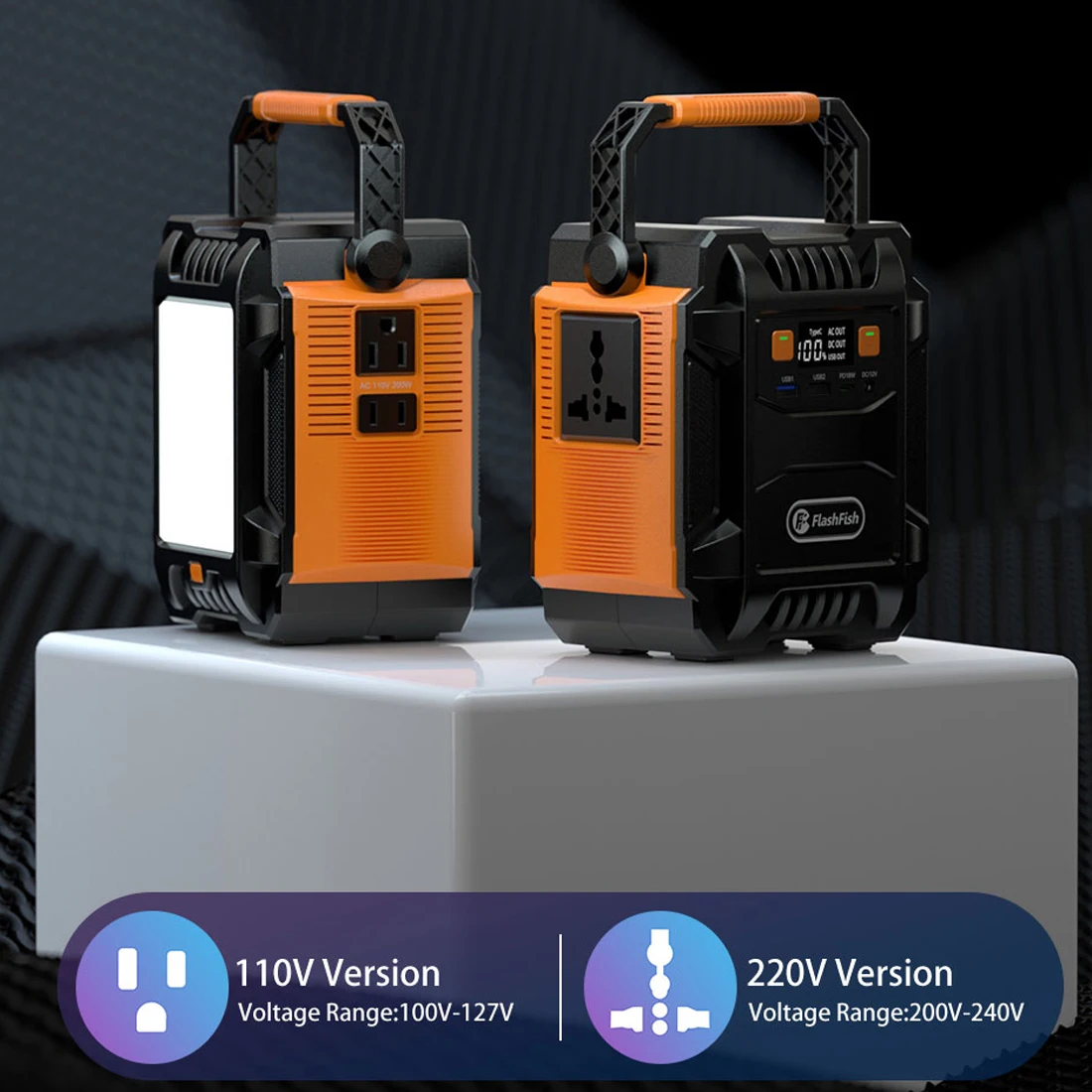 200W Power Station 110V 220V 48000mAh Portable Solar Generator Battery Supply 172Wh Emergency Lighting For Outdoor Camping |