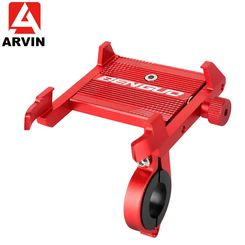 

ARVIN Aluminum Motorcycle Bicycle Phone Holder For iPhone Adjustable Universal Bike Mobile Phone GPS Mount Handlebar Clip Stand