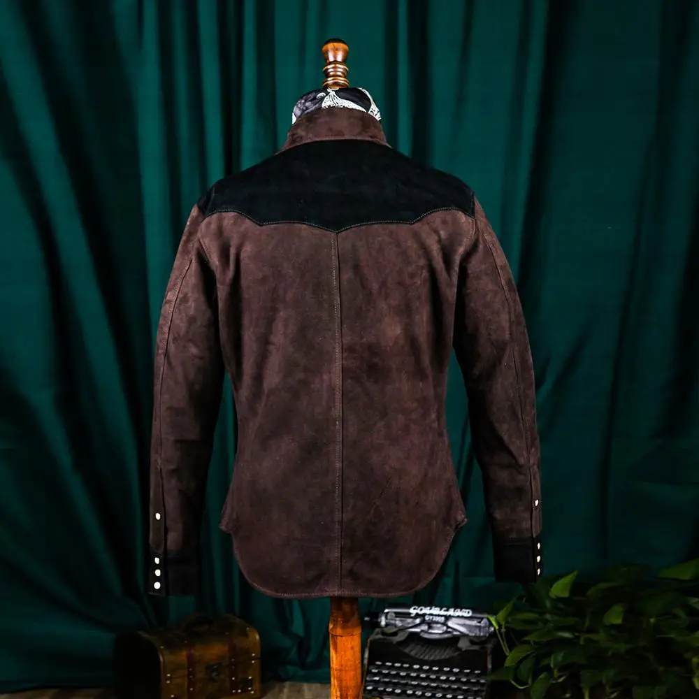 

SDG1 Read Description! Asian Size High Quality Soft Genuine Italian Cow Leather Stylish Suede Jacket