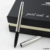 jinhao 911 pure silver steel fountain pen with 0 38mm extra fine nib smooth writing inking pens for christmas gift