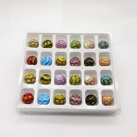 24pcs 16mm custom wholesale new multicolor handmade glass marble ball home decor accessories art collection childrens game toys