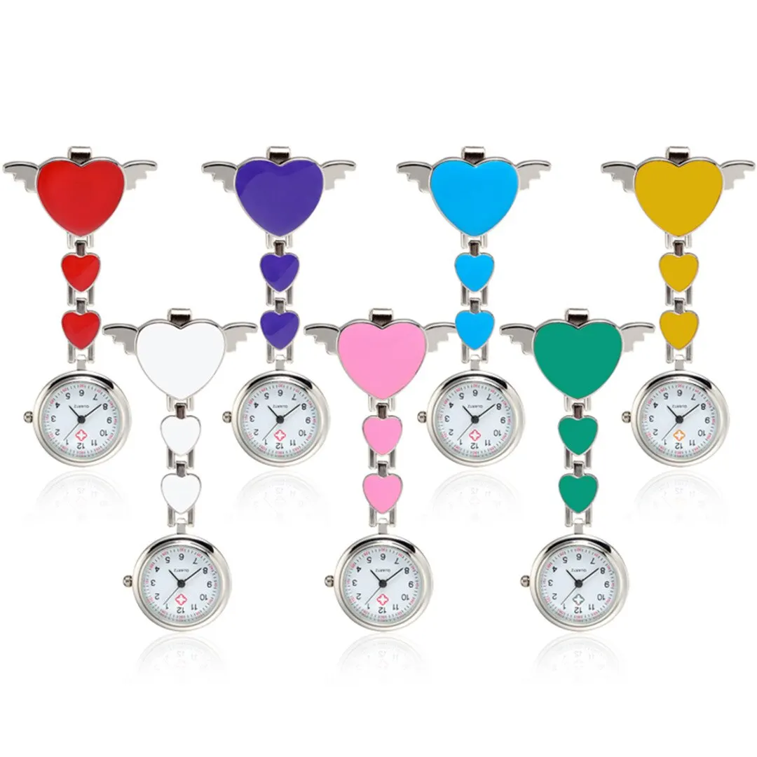 Брошь Fob Кулон карманные кварцевые часы медсестры горячая распродажа сердце