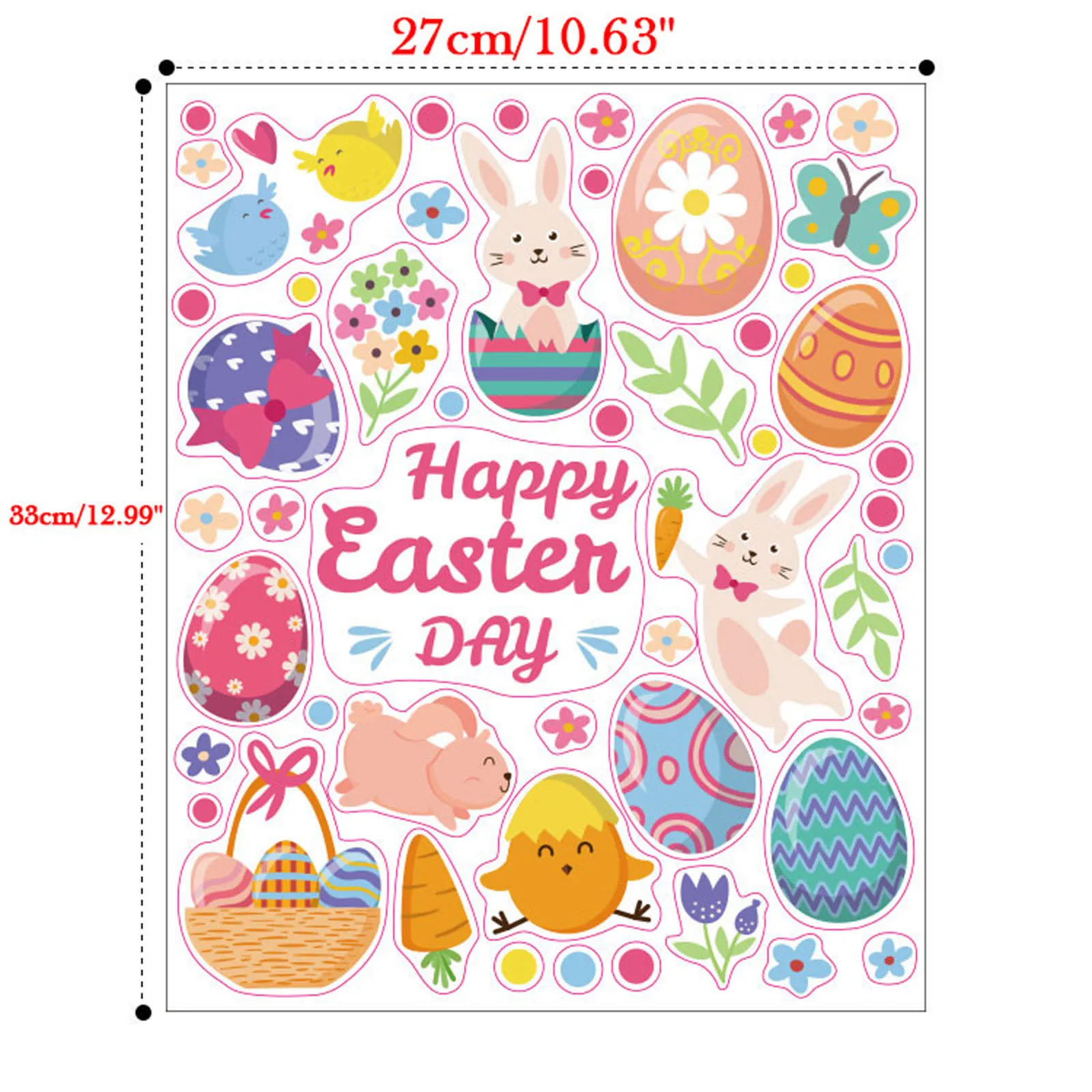 

Easter Cartoon Children Bunny Chick Sticker Wall Sticker Window Sticker