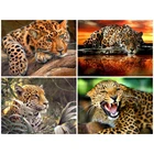 Холст Размер 5D алмазная картина животное Леопард полная картина из квадратных стразов Алмазная вышивка крестиком домашний Декор подарок