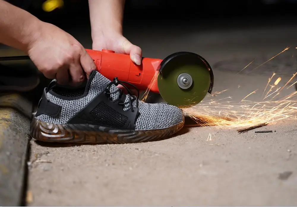 

Dropshipping Indestructible Shoes Men And Women Steel Toe Air Safety Boots Puncture-Proof Work Sneakers Breathable Mesh Shoes
