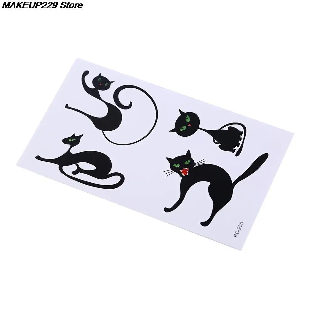 1 лист милые временные тату с кошкой террора домашние наклейки для кошек Детские