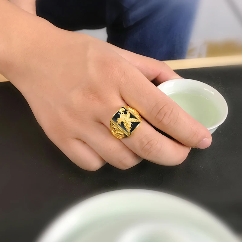 Мужское кольцо в стиле панк рок с черным камнем|Кольца| |